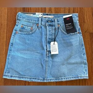 Levi's Light Blue iconic mini skirt size 24